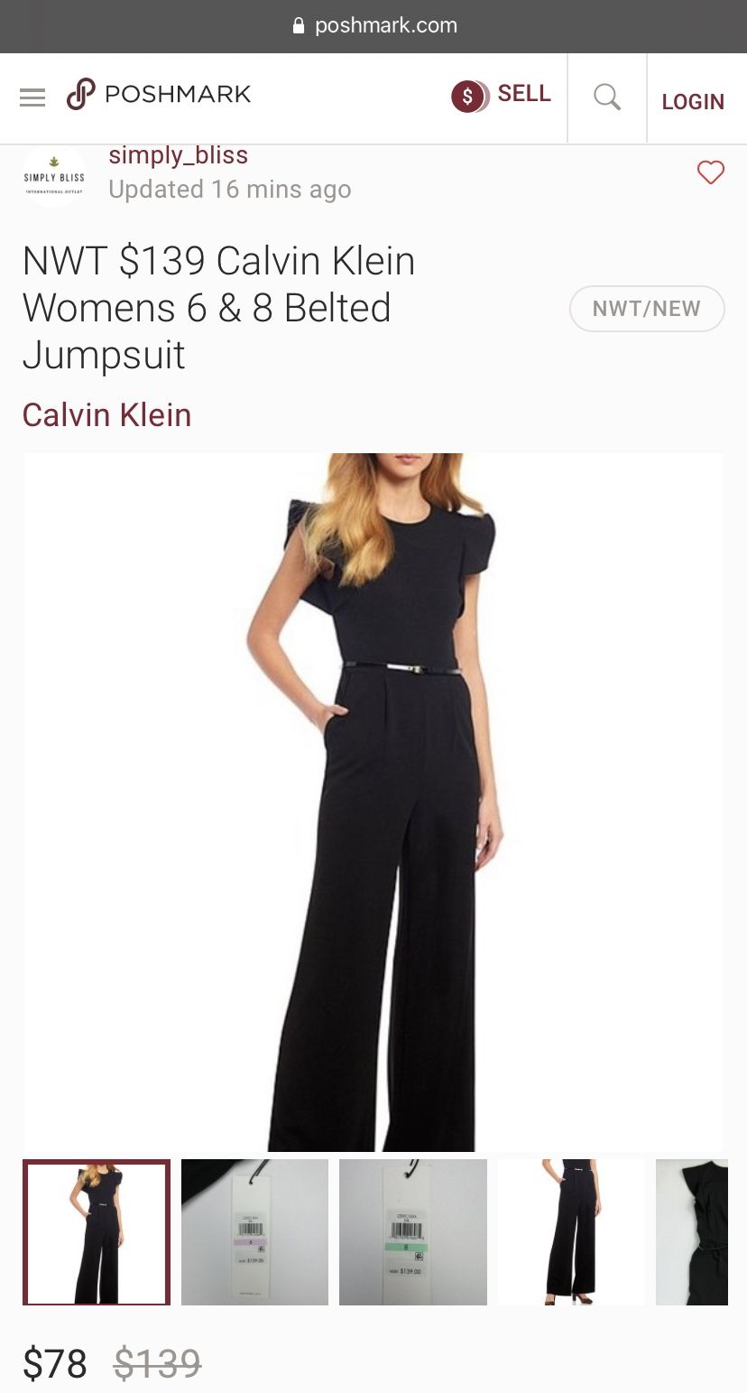 Calvin Klein One Piece Jumpsuit