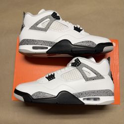 Nike Air Jordan 4 Retro OG White Cement 2025 Mens size 11.5 Rare NEW, no box top. 