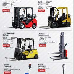 New Lithium and Propane Forklifts