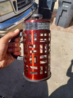 Bodum Red Metal French Press Coffee Maker