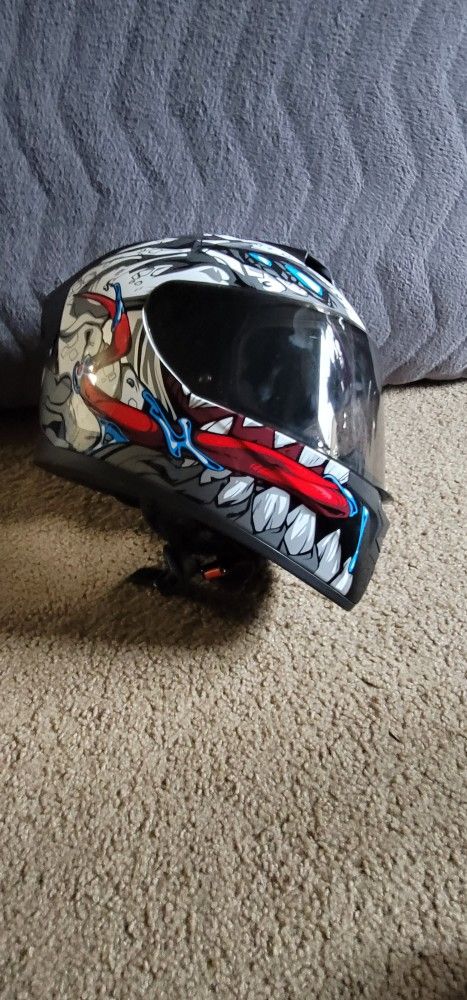 Dot motorcycle helmet.