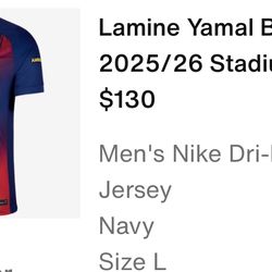 Lamine yamal Barca jersey