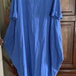 Blue Oversized Dress New With Tags Women Size L 