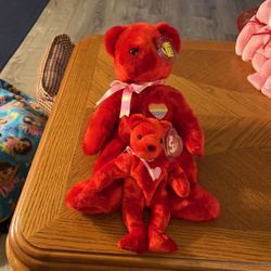 Ty Beanie Baby And Buddy Set Valentines Kiss-e