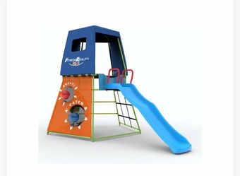 Kids Outdoor Climbing Fort with Slide & Play Tent – New in Box