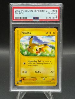 2002 Pokemon Expedition #124 Pikachu PSA GEM MT 10