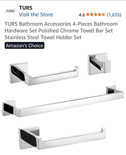 4 Pcs Bathroom Hardware Set New