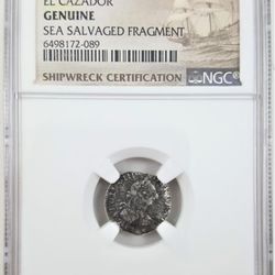 Certified 1784 Shipwreck of the El Cazador Silver Coin