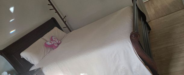 QUEEN BED FRAME + BOX SPRING (NO MATTRESS)