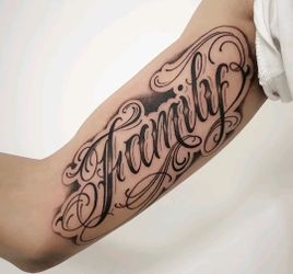 Family First Floral Temporary Tattoo Sticker, Realistic & Long-Lasting 7-15 Days Waterproof Tattoo Sticker