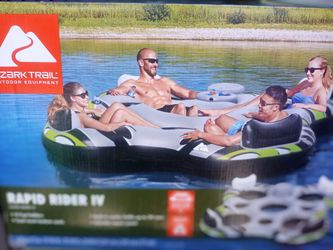 4 Person Raft with Ice Chest Cooler