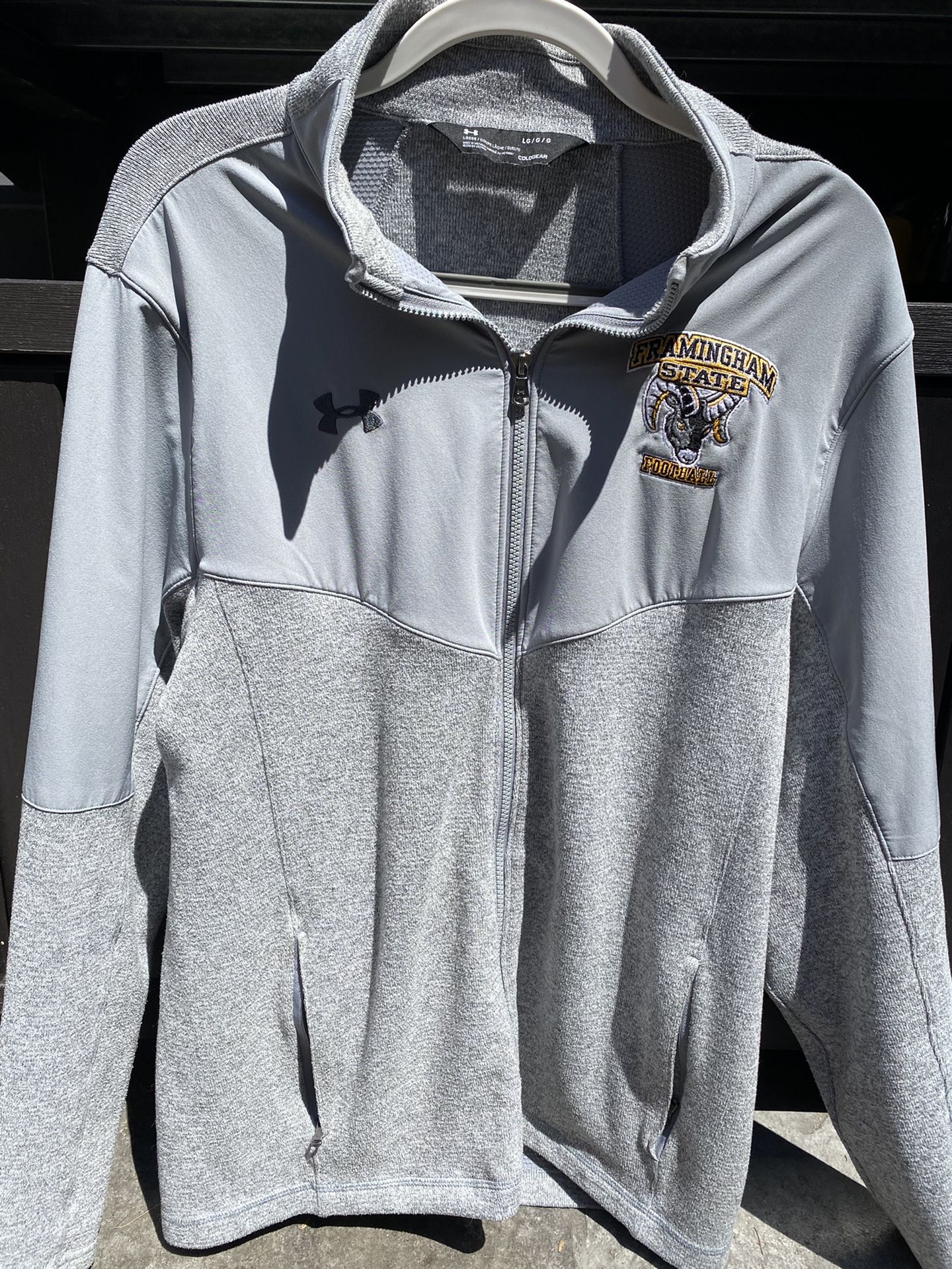 Gray under armor Framingham State football coaches jacket