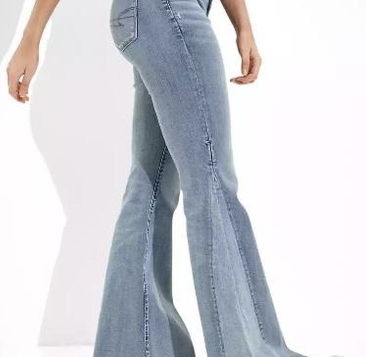 American Eagle Festival Flare Jeans Womens Sz 2 Next Level High Rise