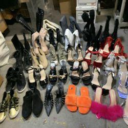 Women’s Shoe Reseller Lot; 29 Pairs Sneakers, Heels, Boots, Sandals 