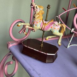 Barbie-esque Carousel Hand Painted Horse
