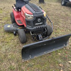 Riding Mower With Plow