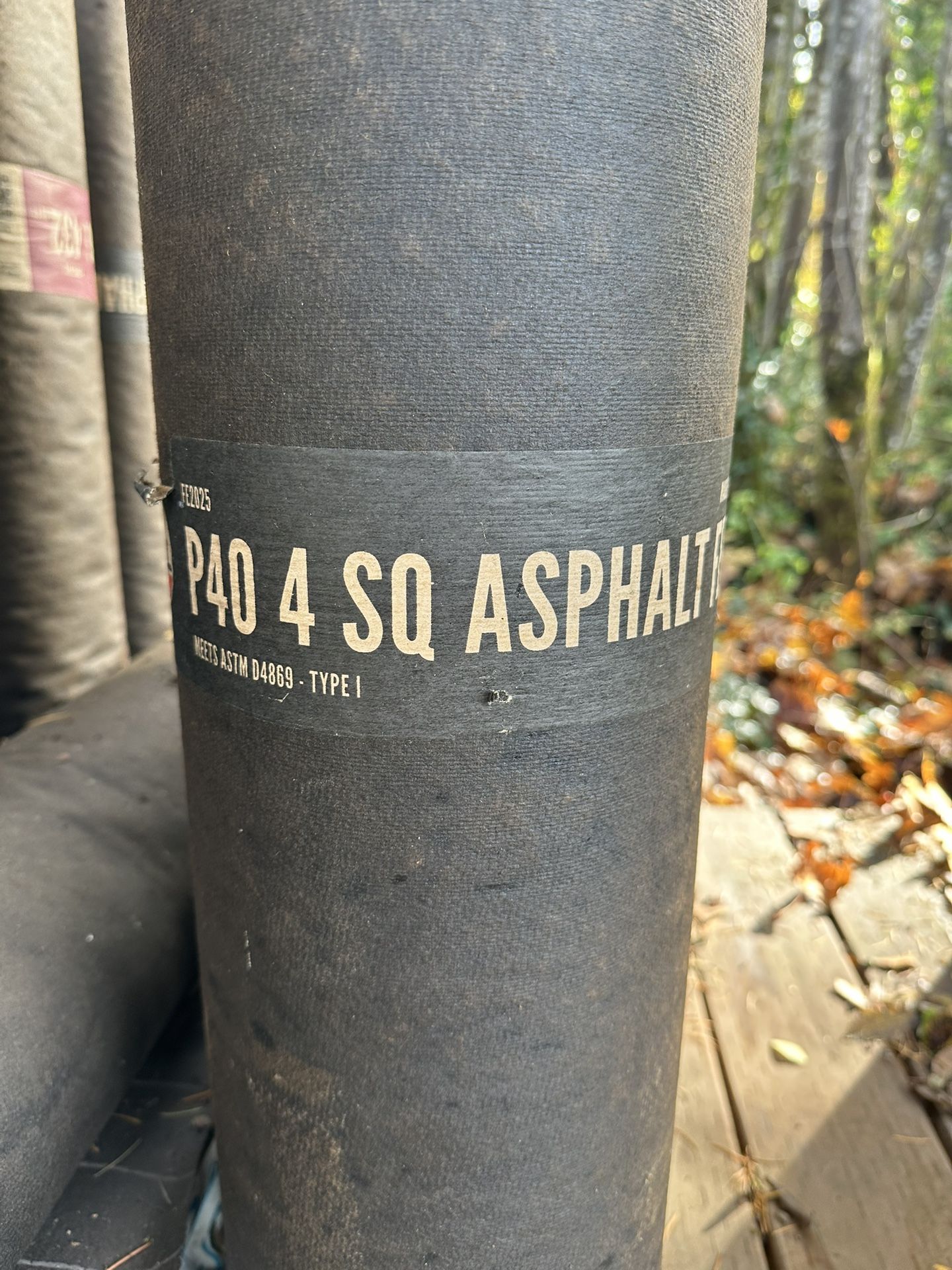 P40 4sq Asphalt Felt 432 Sq Feet. 7 Rolls