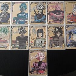 Dragon ball Gold Cards Anime Super Saiyan Series Signature Metal Cards