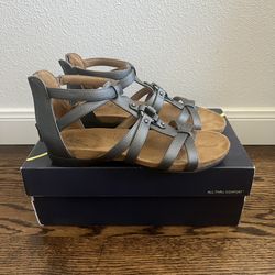 Natural Life Women's Black Gladiator Sandals Shoes Size 7 w/ Box