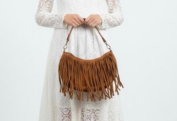 NEW Marlon Brown Suede Hobo Bag with  Shoulder Strap