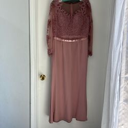 Rose Color Party Dress 