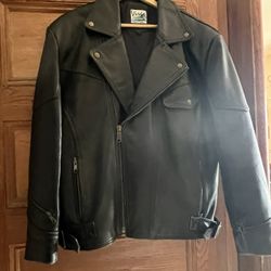 Virgo Leather Biker Jacket Barely Worn