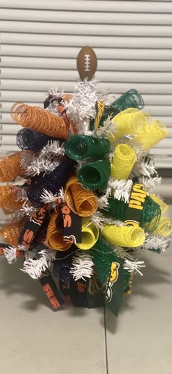 Bears Vs Packers Mini Light Up Trees