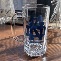 Notre Dame Fighting Irish College-NCAA Clear Glass Mug for Fans and Collectors