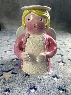 Antique Hand Painted Angel Made in France