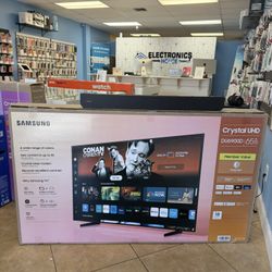 SAMSUNG 65inch Crystal UHD 4K Smart TV New with Free Soundbar 🎁