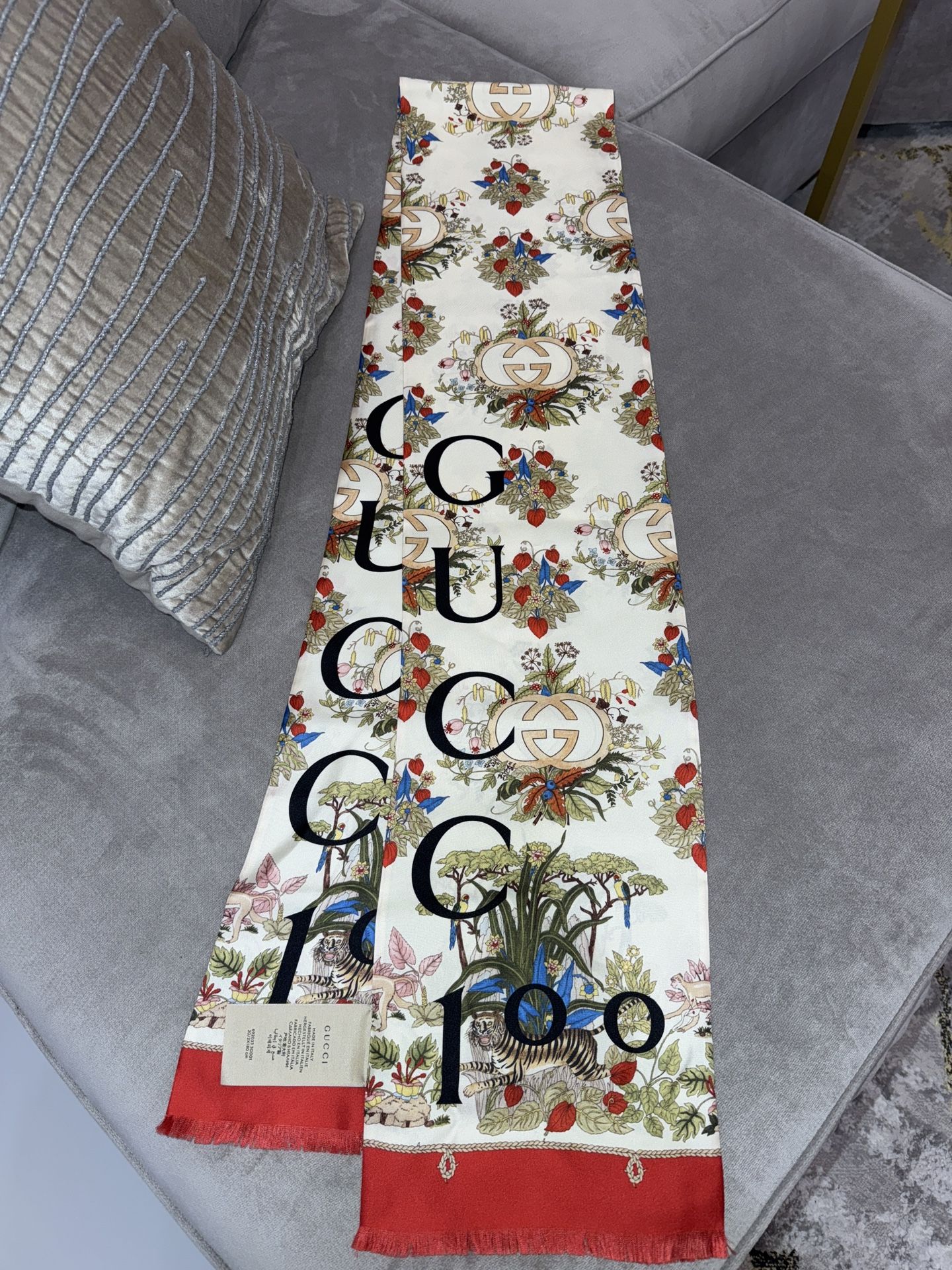 GUCCI 100th Anniversary Limited Edition Silk Scarf