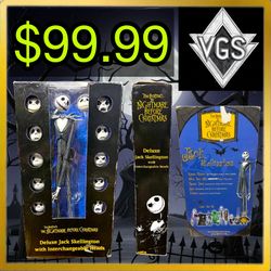 *RETRO* The Nightmare Before Christmas Deluxe Jack Skellington with Interchangeable Heads NECA Figure 2004