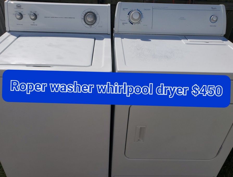 Roper Washer Whirlpool Dryer 