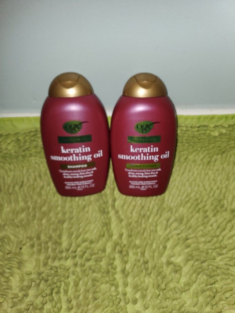 Shampoo And Conditioner Ogx 13oz Keratin Smoothing Oil