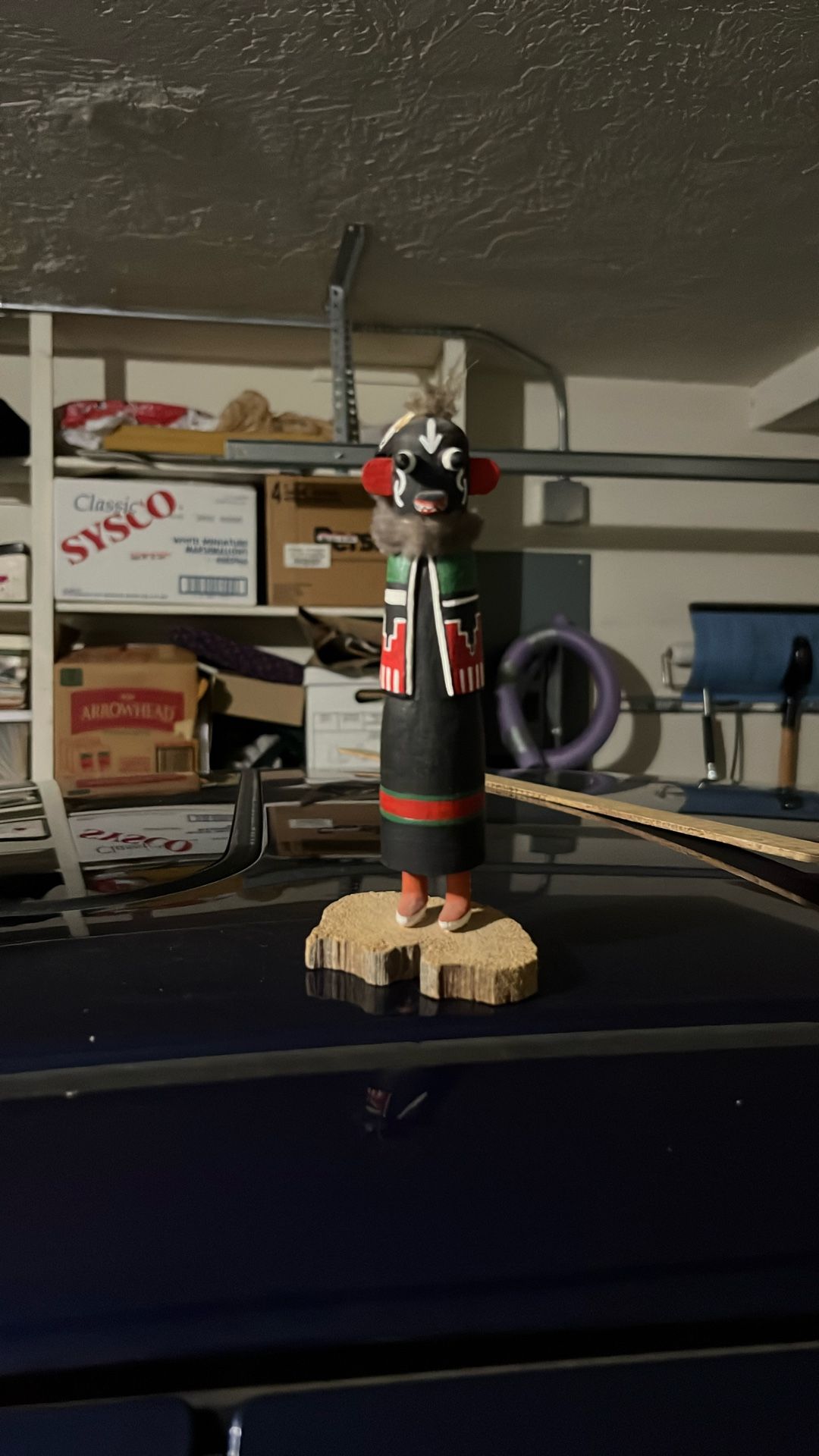 Black Ogre kachina, 7” Tall