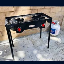 Quemador De Propano Doble Quemador Para Cocinar Parilla Portable