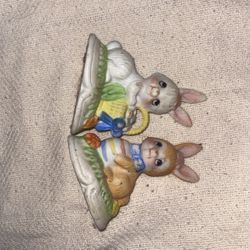 Matching Bunny Ceramic Antique 