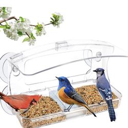 Window Bird Feeder with 4 Extra Strong 2.36'' Suction Cup 