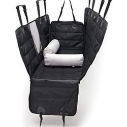 Barkbox 2-in-1 Car Seat Cover/Pillow Set for Dogs | Hammock & Bed, Durable, Waterproof, Non-Slip Pet Accessory 