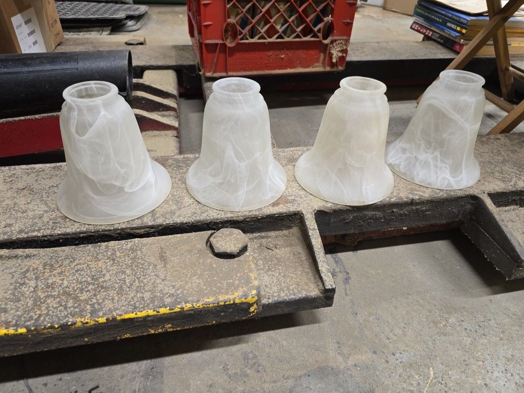 Set Of 4 Glass Ceiling Fan Lens/Globes