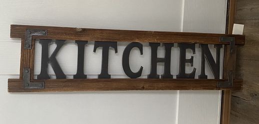Distressed kitchen sign