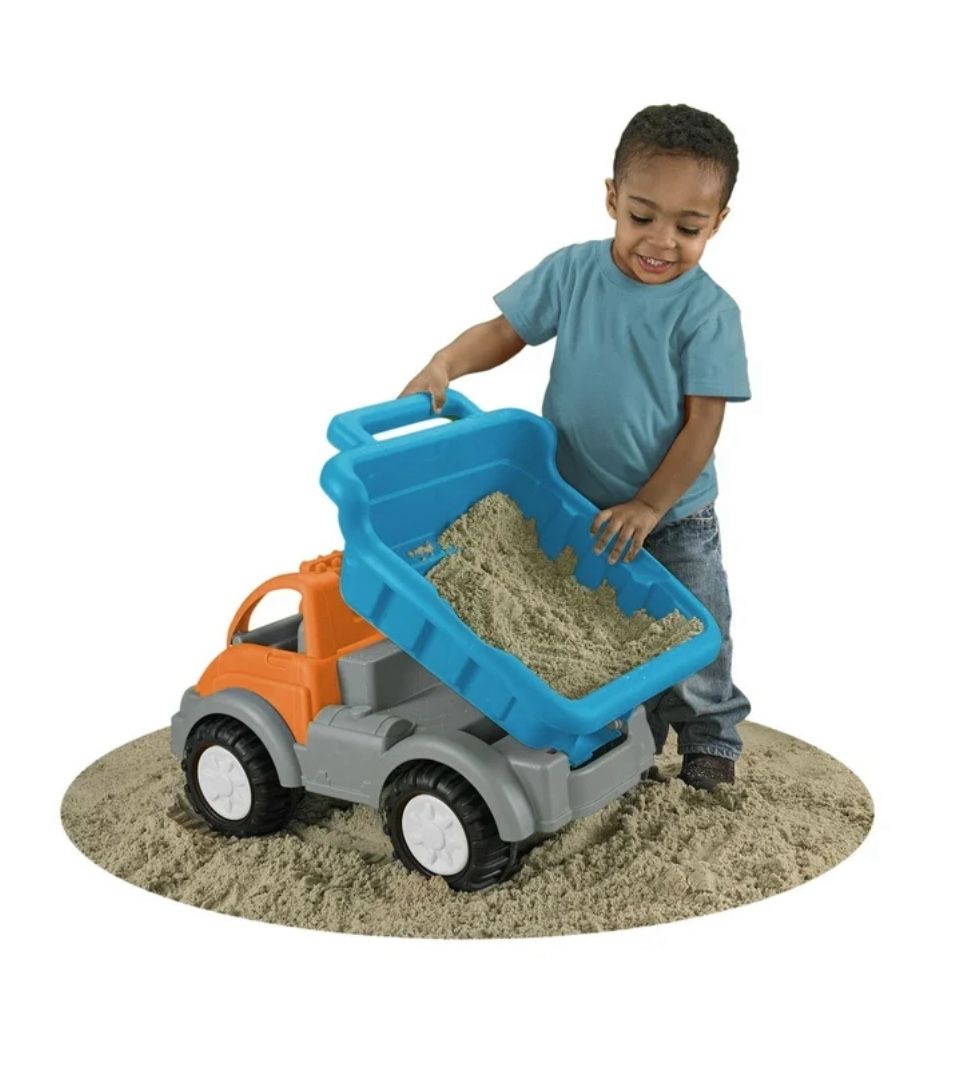 American Plastic Toys Gigantic Dump Truck with Tilting Truck Bed for Indoors & Outdoors, Ages 2+
