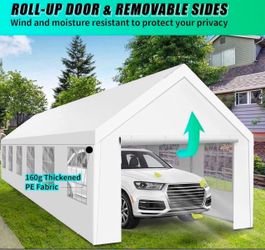 Heavy Duty Carport, Spacious 20x40 Outdoor Shelter Portable Garage, Waterproof Canopy with Easy Assembly & All-Weather Protection