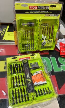 Ryobi Titanium coated Drill Bit set / standard impact bit set