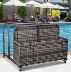 Outdoor pool float Storage Cart on Wheels