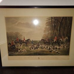 The Meet At Blagdon Vintage Framed Print 37 X 29.5