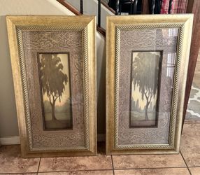 Set of 2 Framed Tree Art Prints