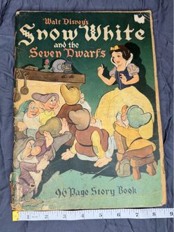 Walt Disney Snow White Seven Dwarfs 96 Page Story Book Colored Pages