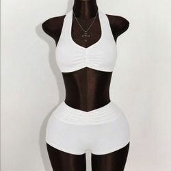 Cropped Tank And Shorts Set 