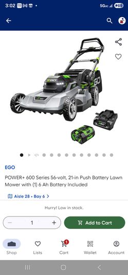 EGO POWER+ 21-in 56V Push Battery Lawn Mower